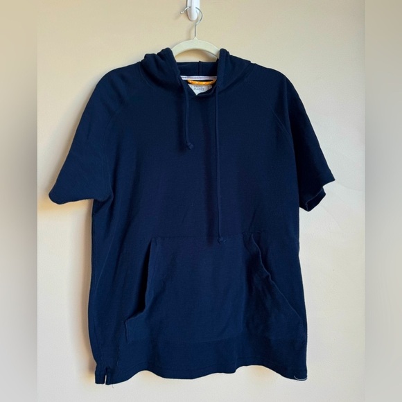 Free Planet Blue‎ Hooded Short Sleeve X Large 100 % Cotton Sustainable Sporty - Picture 1 of 8